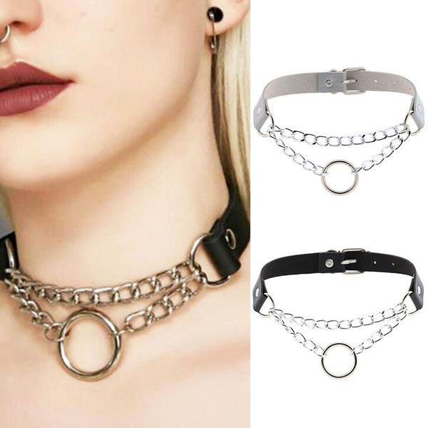 for women punk choker collar necklace goth silver color chain leather chocker girls gothic jewelry chains
for women punk choker collar necklace goth silver color chain leather chocker girls gothic jewelry chains