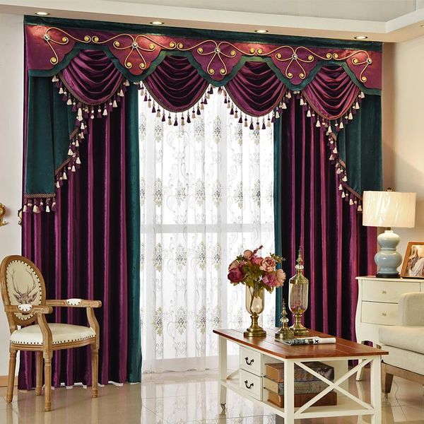 curtain & drapes custom high class european style thicken shading purple color italy velvet cloth blackout valance tulle e914
curtain & drapes custom high class european style thicken shading purple color italy velvet cloth blackout valance tulle e914