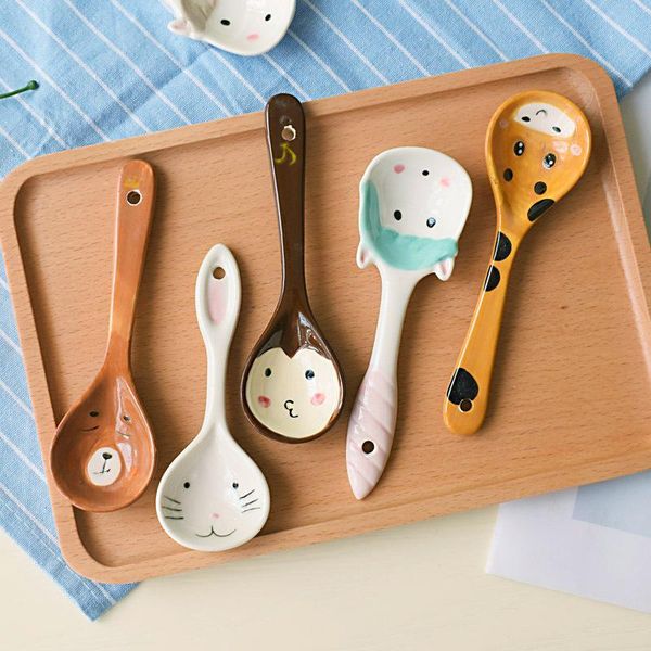 spoons japanese children's ceramic spoon personality cartoon animal drinking soup household stirring
spoons japanese children's ceramic spoon personality cartoon animal drinking soup household stirring