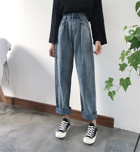 women's pants & capris cbafu 4xl denim jeans women vintage wide leg boyfriend ankle-length long straight trousers large pocket blue f50, Black;white
women's pants & capris cbafu 4xl denim jeans women vintage wide leg boyfriend ankle-length long straight trousers large pocket blue f50, Black;white