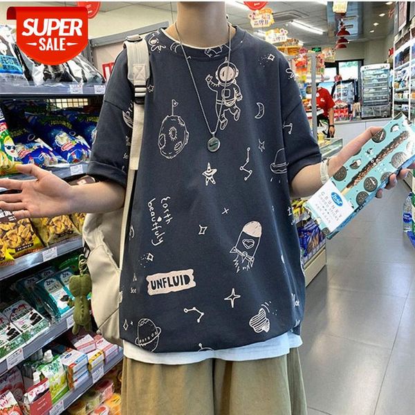 astronaut joint tide brand men's t-shirt loose large size hong kong style summer short sleeve male half #zw7q, White;black
astronaut joint tide brand men's t-shirt loose large size hong kong style summer short sleeve male half #zw7q, White;black