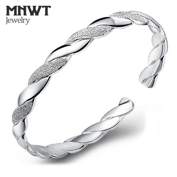 mnwt silver jewelry bracelets for women frosted onterwoven silver plated bangles open design size adjustable wome's bracelets q0719, Black
mnwt silver jewelry bracelets for women frosted onterwoven silver plated bangles open design size adjustable wome's bracelets q0719, Black