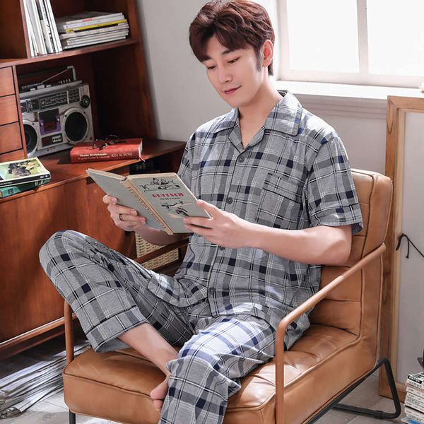 pyjamas men's short mouw long broek homewear pajamas plus size, Black;brown
pyjamas men's short mouw long broek homewear pajamas plus size, Black;brown