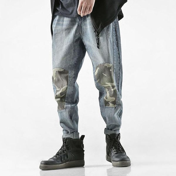 men's jeans spring europe vintage long men camouflage spliced denim blue pants fashion harem streetwear pencil trousers 2021
men's jeans spring europe vintage long men camouflage spliced denim blue pants fashion harem streetwear pencil trousers 2021