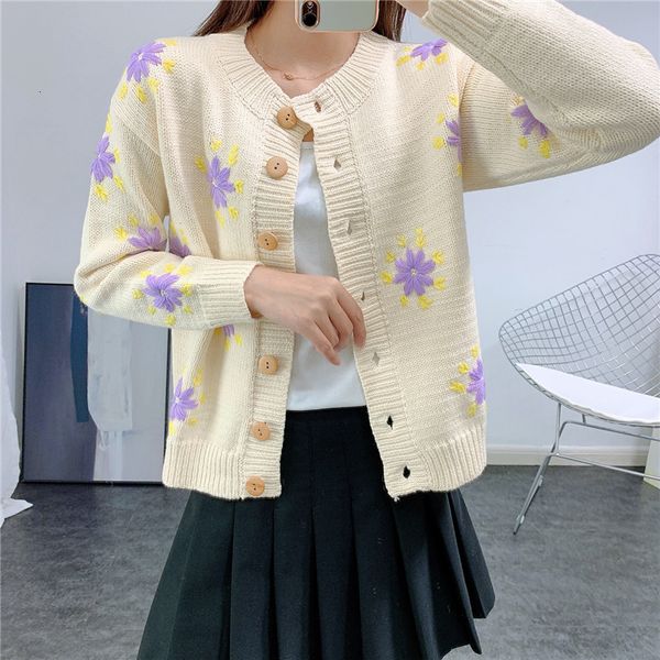 knits sweaters retro cute girl gentle wind xianqi languid women's soft milk sweater, White
knits sweaters retro cute girl gentle wind xianqi languid women's soft milk sweater, White