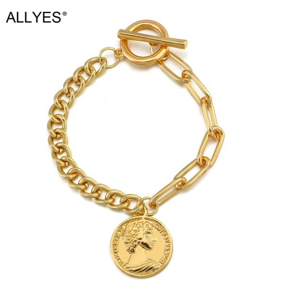 chunky cuban chain btacelet for women vintage head portrait coin pendant charm bracelets jewelry link,, Black
chunky cuban chain btacelet for women vintage head portrait coin pendant charm bracelets jewelry link,, Black