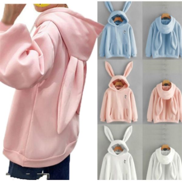 women hoodies cute bunny cartoon print girl casual long sleeve sweatshirt pullover ears plus size sale ladies 210522, Black
women hoodies cute bunny cartoon print girl casual long sleeve sweatshirt pullover ears plus size sale ladies 210522, Black