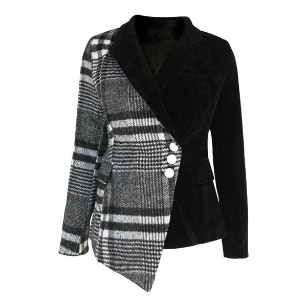 women's suits & blazers western style contrast color pattern suit jacket waist hugging slim fit collar long sleeve irregular coat, White;black
women's suits & blazers western style contrast color pattern suit jacket waist hugging slim fit collar long sleeve irregular coat, White;black