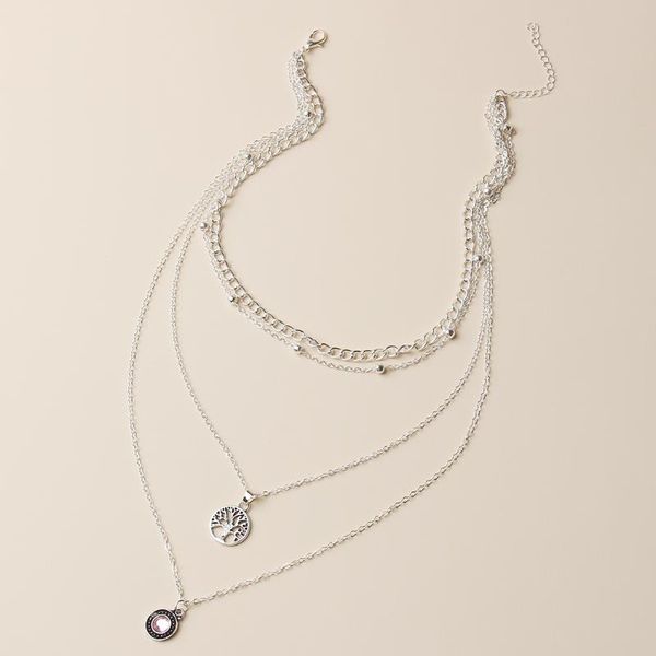 women's necklace fashion 2021 multilayer jewelery tree pendant chain for women gifts the year chains, Silver
women's necklace fashion 2021 multilayer jewelery tree pendant chain for women gifts the year chains, Silver