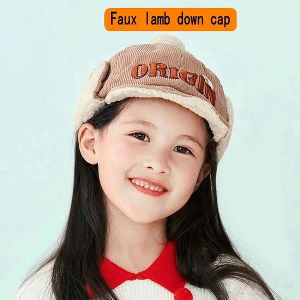 children's caps in autumn and winter, outdoor windproof velvet lining, warm ear protection, imitation lamb down & hats, Yellow
children's caps in autumn and winter, outdoor windproof velvet lining, warm ear protection, imitation lamb down & hats, Yellow