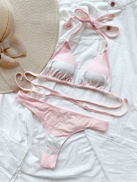 ribbed bikini biquini 2021 micro thong swimwear maillot de bain femme halter swimsuit swimming suit for women bathing suiting
ribbed bikini biquini 2021 micro thong swimwear maillot de bain femme halter swimsuit swimming suit for women bathing suiting