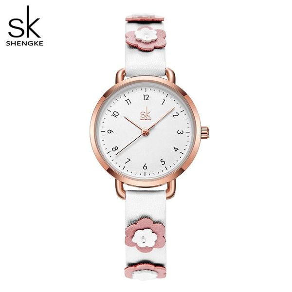 wristwatches shengke women watches creative flowers leather quartz clock with florals 3 atm waterproof female montre femme, Slivery;brown
wristwatches shengke women watches creative flowers leather quartz clock with florals 3 atm waterproof female montre femme, Slivery;brown