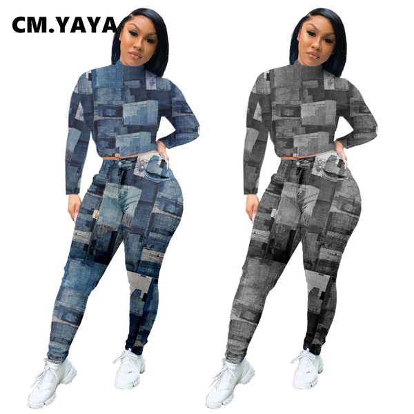active fake jean print womens set long sleeve legging pants matching set trasuit fitness two 2 piece set outfitby air, White
active fake jean print womens set long sleeve legging pants matching set trasuit fitness two 2 piece set outfitby air, White