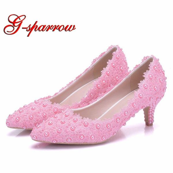 dress shoes 5cm middle heel women pointed toe wedding pink lace flower bridesmaid princess party heels size 43, Black
dress shoes 5cm middle heel women pointed toe wedding pink lace flower bridesmaid princess party heels size 43, Black