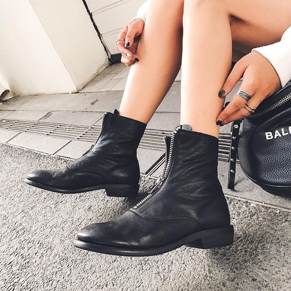 boots mordoan genuine cow leather women 2021 autumn zipper all-match british style short, Black
boots mordoan genuine cow leather women 2021 autumn zipper all-match british style short, Black