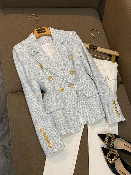 women's suits & blazers high street latest 2021 designer classic fashion lion button blue tweed commuter temperament ol suit jacket, White;black
women's suits & blazers high street latest 2021 designer classic fashion lion button blue tweed commuter temperament ol suit jacket, White;black