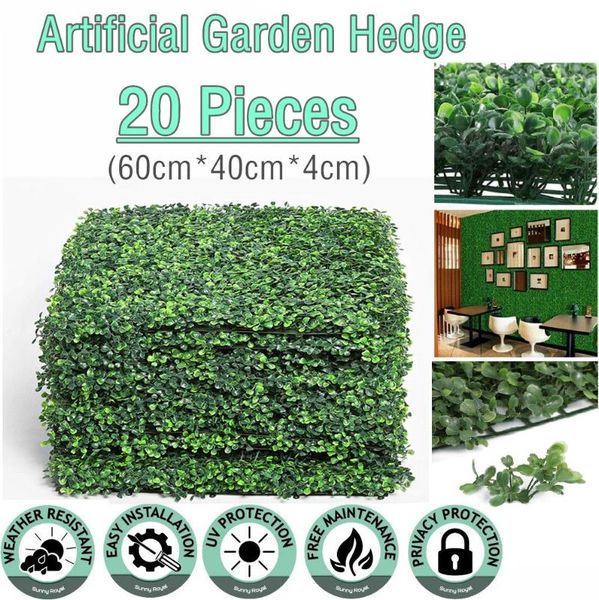 decorative flowers & wreaths 15/18/20 pces 40x60cm artificial privacy screen hedge,greenery ivy fence screening for both outdoor or indoor d
decorative flowers & wreaths 15/18/20 pces 40x60cm artificial privacy screen hedge,greenery ivy fence screening for both outdoor or indoor d