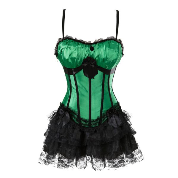 stripe green corset with cup and mini skirt with shoulder straps bustier lace lingerie carnival dress body shaper, Black;white
stripe green corset with cup and mini skirt with shoulder straps bustier lace lingerie carnival dress body shaper, Black;white