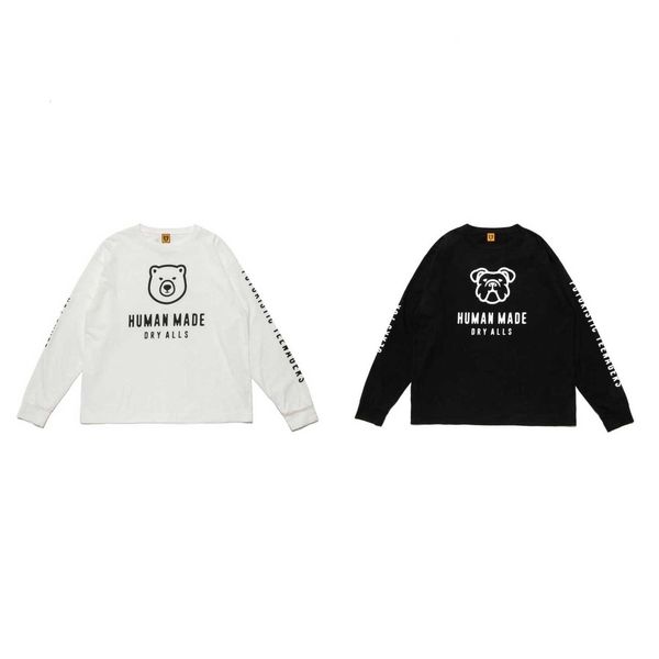 tide brand human made chest cartoon polar bear print round neck men's and women's long sleeve t-shirt bottom shirt, Black
tide brand human made chest cartoon polar bear print round neck men's and women's long sleeve t-shirt bottom shirt, Black