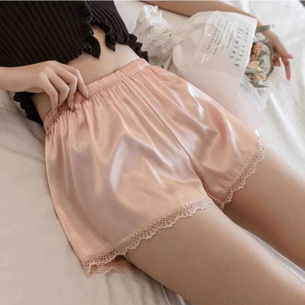 women's sleepwear women spring summer satin silky lace safety shorts pants loose elastic waist home sleep nightwear bottom thin pajamas, Black;red
women's sleepwear women spring summer satin silky lace safety shorts pants loose elastic waist home sleep nightwear bottom thin pajamas, Black;red