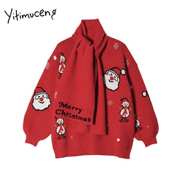 yitimuceng christmas sweaters women 2 piece winter clothes fall long sleeve knit pullovers embroidery cartoon year 210601, White
yitimuceng christmas sweaters women 2 piece winter clothes fall long sleeve knit pullovers embroidery cartoon year 210601, White