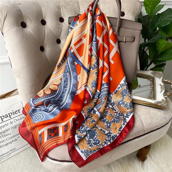 scarves vintage printed silk shawl satin square scarf for women hair band foulard hijab soft neckerchief female head wraps bandana 2021, Blue;gray
scarves vintage printed silk shawl satin square scarf for women hair band foulard hijab soft neckerchief female head wraps bandana 2021, Blue;gray