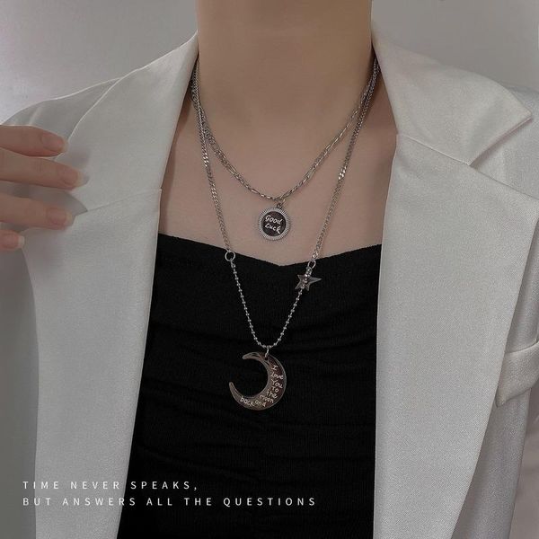 pendant necklaces moon necklace women good luck woman chain star ladies layered silver color trendy party stainless oorbellen
pendant necklaces moon necklace women good luck woman chain star ladies layered silver color trendy party stainless oorbellen