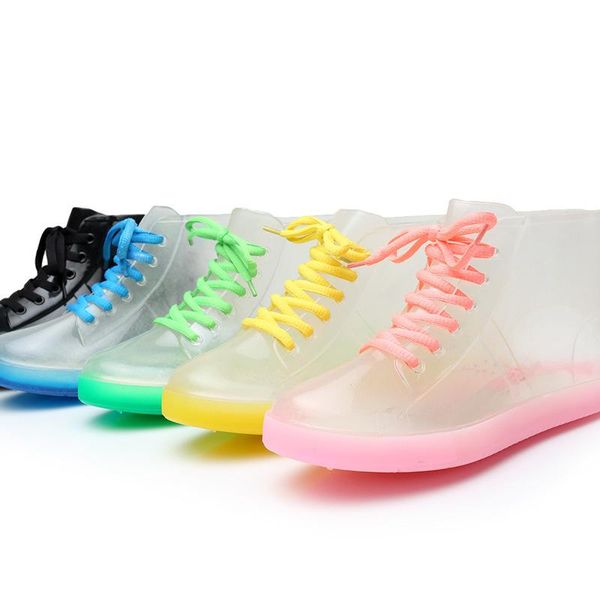 summer tube transparent jelly candy-colored rain boots women's short waterproof water, Black
summer tube transparent jelly candy-colored rain boots women's short waterproof water, Black