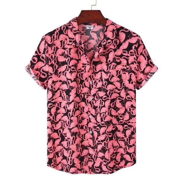 men's casual shirts print short sleeve hawaiian shirt blouse men clothing streetwear for camisa masculina, White;black
men's casual shirts print short sleeve hawaiian shirt blouse men clothing streetwear for camisa masculina, White;black