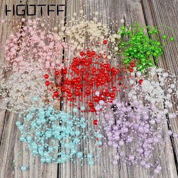 party decoration 5 meters multicolor pearls beads fishing line chain artificial garland flowers for wedding events supplies
party decoration 5 meters multicolor pearls beads fishing line chain artificial garland flowers for wedding events supplies