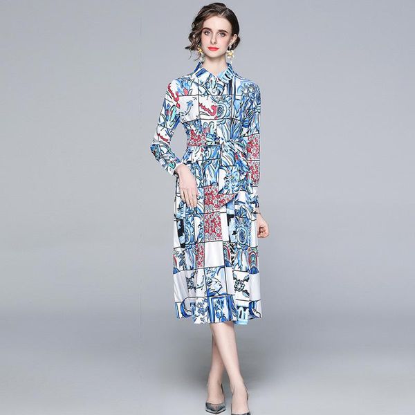 spring women's 2021 dress temperament slim retro print long sleeves with crimped a-line casual dresses, Black;gray
spring women's 2021 dress temperament slim retro print long sleeves with crimped a-line casual dresses, Black;gray