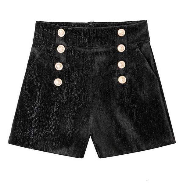 short women winter ol double breasted buttons mini pants autumn elegant ladies shorts, White;black
short women winter ol double breasted buttons mini pants autumn elegant ladies shorts, White;black