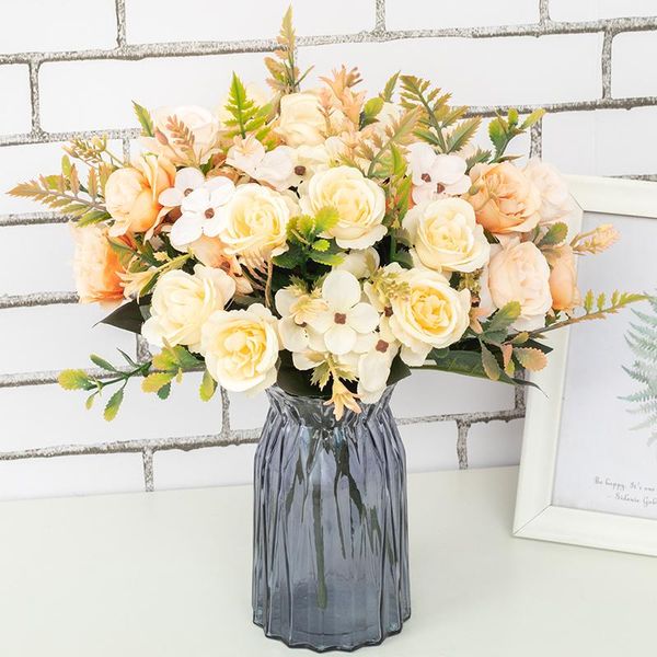 decorative flowers & wreaths 3pcs autumn decoration white silk artificial rose bride bouquet wedding home party fake flower
decorative flowers & wreaths 3pcs autumn decoration white silk artificial rose bride bouquet wedding home party fake flower