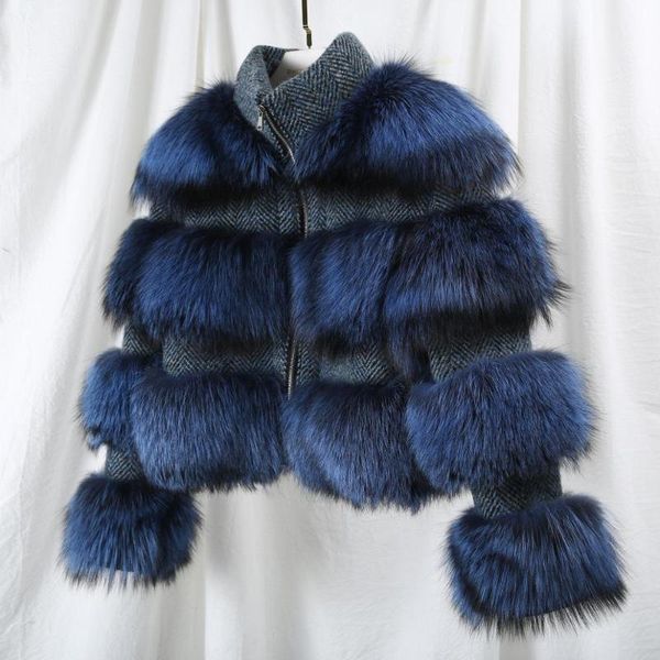 women's fur & faux 2021 winter jacket women parka real coat natural raccoon collar woolen bomber korean streetwear blue, Black
women's fur & faux 2021 winter jacket women parka real coat natural raccoon collar woolen bomber korean streetwear blue, Black