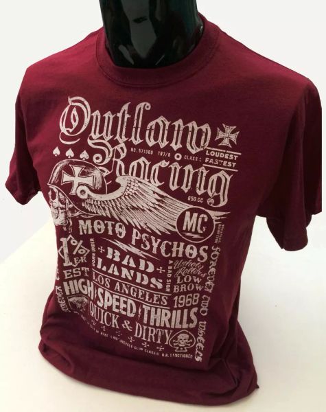 grunge biker poster mens t-shirt s-2xl faded burgundy outlaw racing bike, White;black
grunge biker poster mens t-shirt s-2xl faded burgundy outlaw racing bike, White;black
