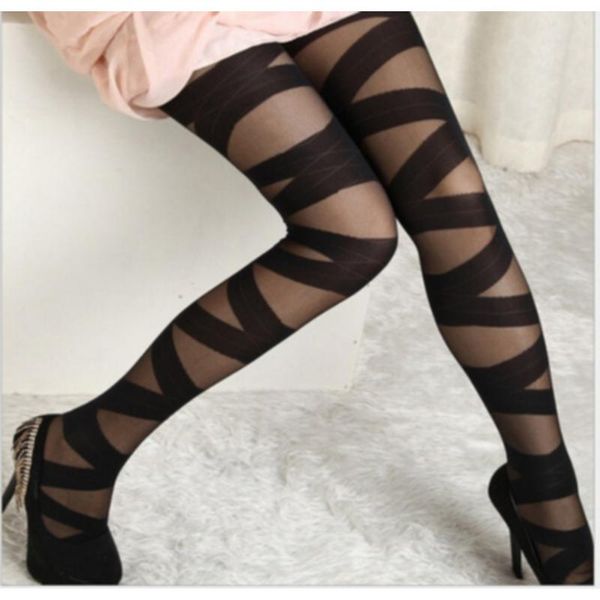 women skinny stockings breathable vertical stripe transparent fashion cross bandage pantyhose socks & hosiery, Black;white
women skinny stockings breathable vertical stripe transparent fashion cross bandage pantyhose socks & hosiery, Black;white