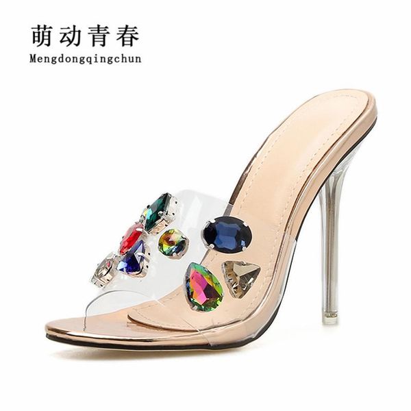 slippers women high heels mules crystal colorful rhinestones outdoor sandalias transparents pvc casual, Black
slippers women high heels mules crystal colorful rhinestones outdoor sandalias transparents pvc casual, Black