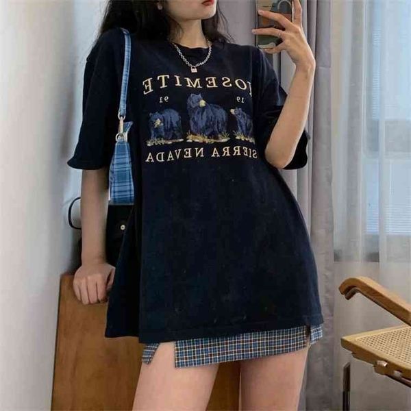 cute bear graphic tees women summer 2021 oversize loose short sleeve t-shirt schoolgirl streetwear clothes, White
cute bear graphic tees women summer 2021 oversize loose short sleeve t-shirt schoolgirl streetwear clothes, White
