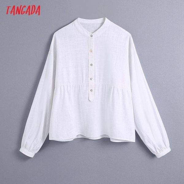 women's blouses & shirts tangada 2021 women loose white linen shirt buttons long sleeve chic female casual blusas ce285
women's blouses & shirts tangada 2021 women loose white linen shirt buttons long sleeve chic female casual blusas ce285