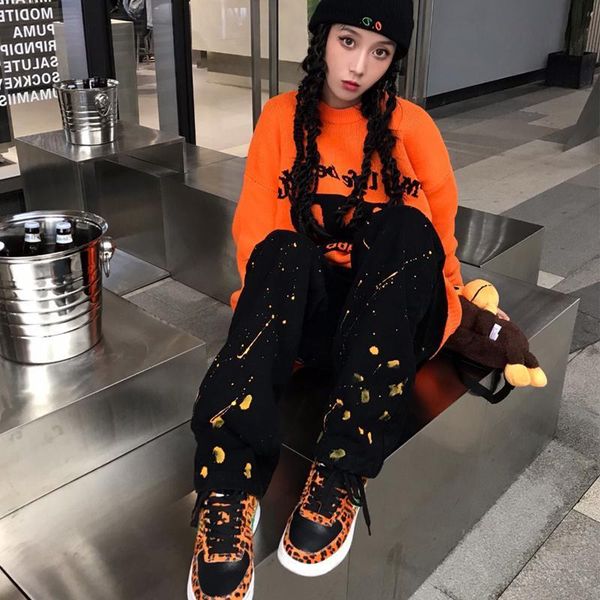 women's jeans woman pants splash-ink washed brand street hip-hop loose straight leisure pantalones vaqueros mujer, Blue
women's jeans woman pants splash-ink washed brand street hip-hop loose straight leisure pantalones vaqueros mujer, Blue