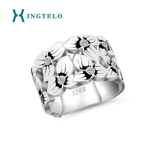 cluster rings xingtelo 925 sterling silver ring white enamel flower hollow inlaid cubic zirconia women's jewelry, Golden;silver
cluster rings xingtelo 925 sterling silver ring white enamel flower hollow inlaid cubic zirconia women's jewelry, Golden;silver