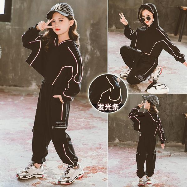 children's suit kids girls sets black hoodie sweatshirts reflective strip sweatpant 2pcs suits harem pants sports outfits hip hop track, White
children's suit kids girls sets black hoodie sweatshirts reflective strip sweatpant 2pcs suits harem pants sports outfits hip hop track, White
