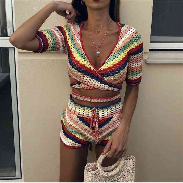 puwd woman colorful hand-made short sets summer vintage female hollow out matching suits girls sweet loose beach 210522, White
puwd woman colorful hand-made short sets summer vintage female hollow out matching suits girls sweet loose beach 210522, White