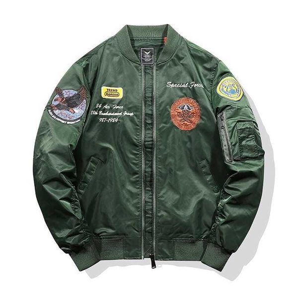 ma1 pilot jacket casual embroidered baseball suit loose fashion men's work jacket top, Black
ma1 pilot jacket casual embroidered baseball suit loose fashion men's work jacket top, Black