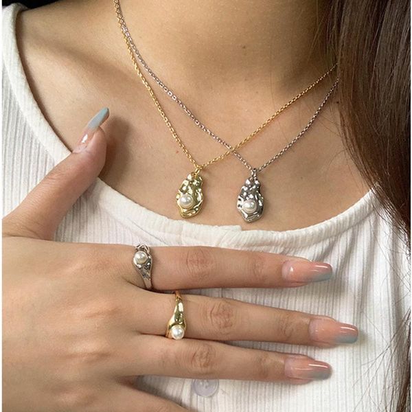 chains s925 sterling sliver small hammered pearl pendant necklaces for women vintage irregular textured necklace minimalist jewelry, Silver
chains s925 sterling sliver small hammered pearl pendant necklaces for women vintage irregular textured necklace minimalist jewelry, Silver