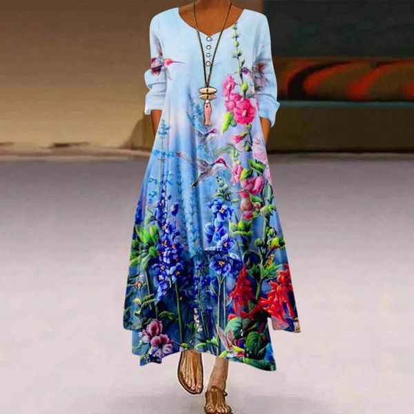 ethnic clothing women's loose long dress summer beach bohemian floral print sleeve maxi casual, Red
ethnic clothing women's loose long dress summer beach bohemian floral print sleeve maxi casual, Red