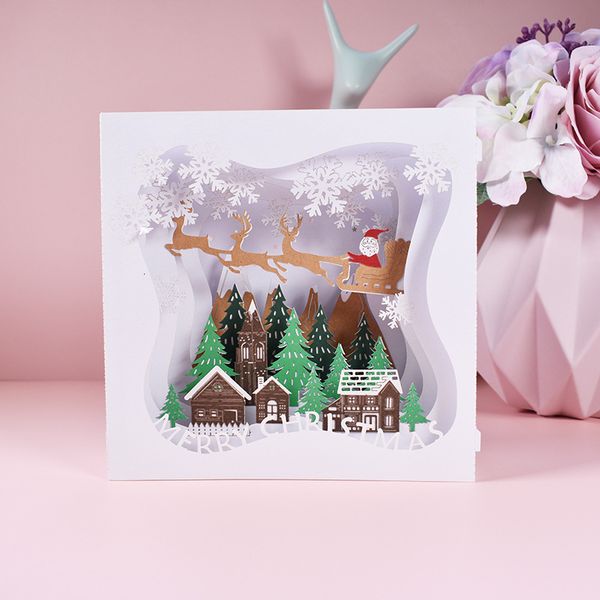 silhouettes paper carving 2021 christmas card 3d three-dimensional selling hand carved paper box
silhouettes paper carving 2021 christmas card 3d three-dimensional selling hand carved paper box