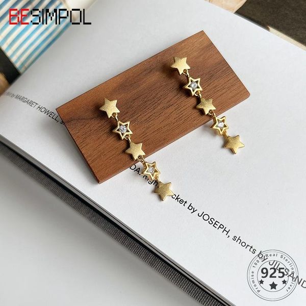 stud besimpol special design real 925 sterling silver earrings zircon full stars for women fine jewelry birthday gifts, Golden;silver
stud besimpol special design real 925 sterling silver earrings zircon full stars for women fine jewelry birthday gifts, Golden;silver