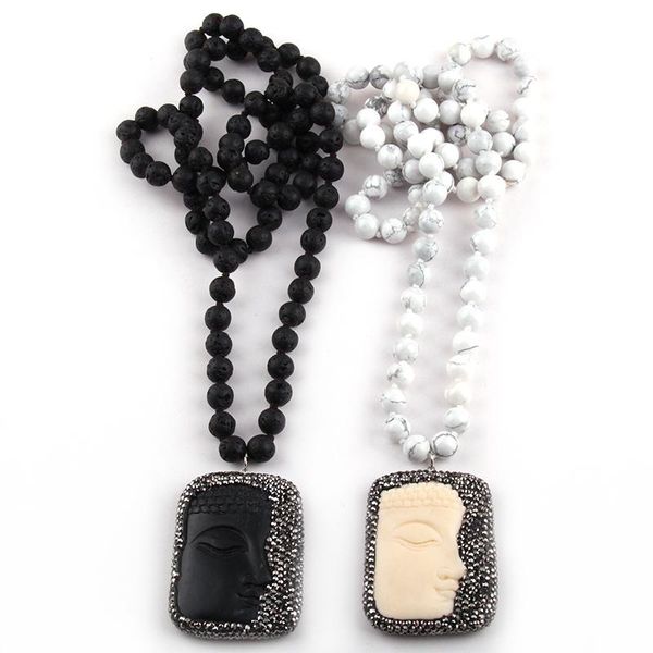pendant necklaces fashiontribal jewelry lava & white stone knotted handmade crytal paved buddha face necklace women ethnic, Silver
pendant necklaces fashiontribal jewelry lava & white stone knotted handmade crytal paved buddha face necklace women ethnic, Silver
