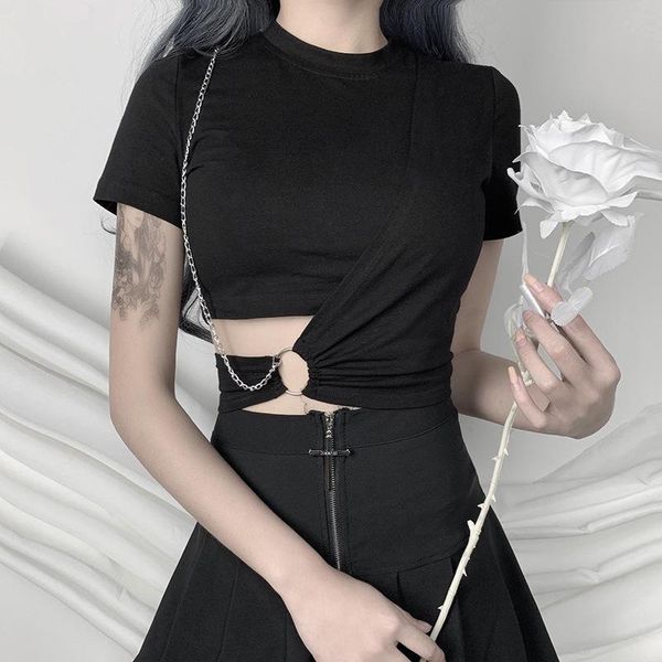 women's t-shirt arrival ins goth streetwear black t-shirts women harajuku punk tees gothic hollow out summer fashion y2k top, White
women's t-shirt arrival ins goth streetwear black t-shirts women harajuku punk tees gothic hollow out summer fashion y2k top, White